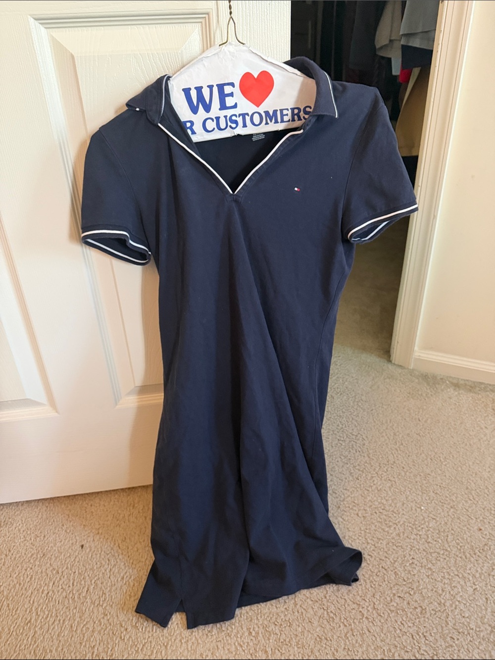 Tommy Hilfiger Navy Dress with White Trim